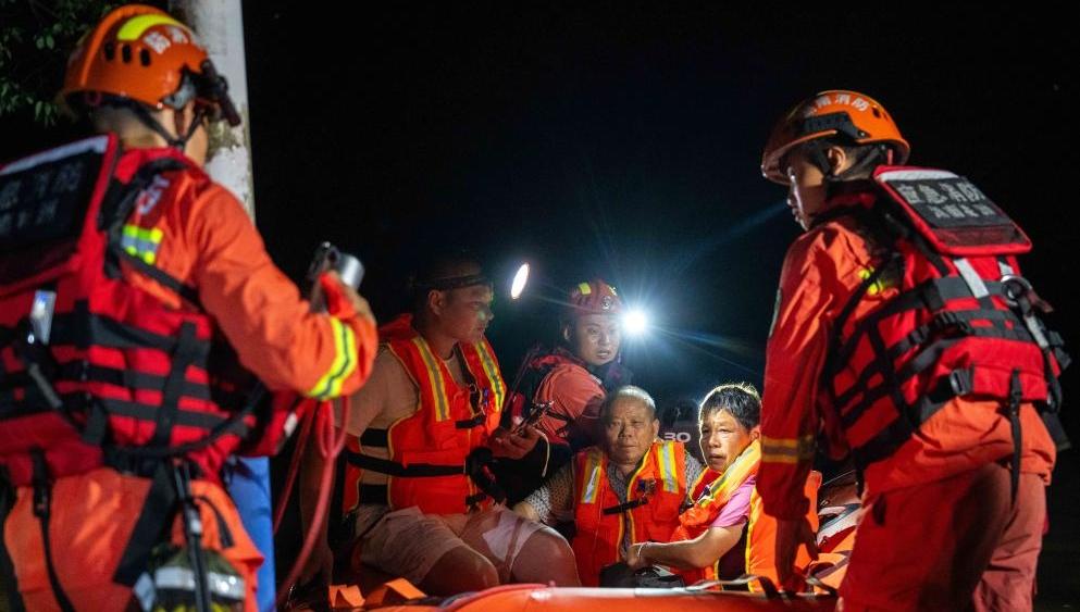 湖南湘潭涓水决口一线观察